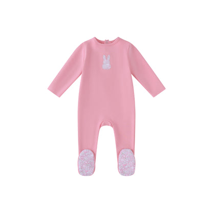 Pink Liberty Bunny Footie-Girls