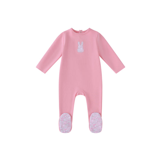 Pink Liberty Bunny Footie-Girls