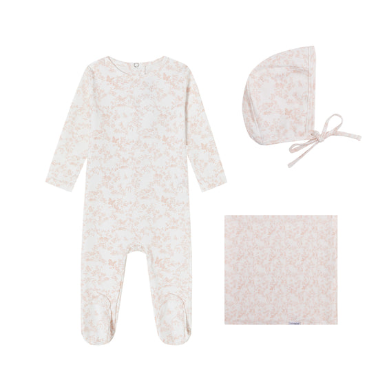 Pink Toile Butterfly Set - Girls