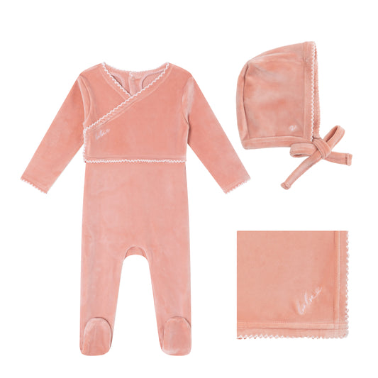Pink Classic Velour Set - Girls