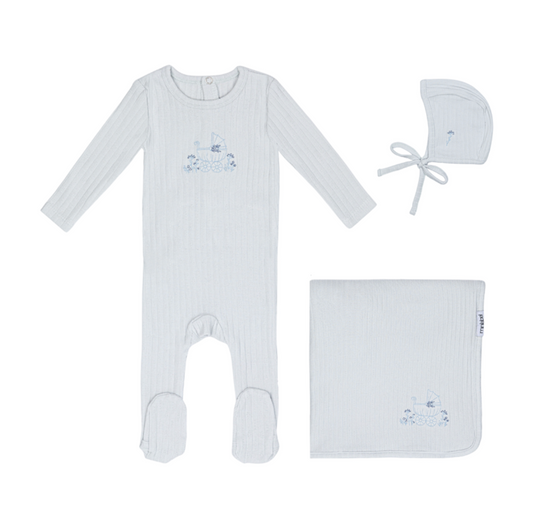 Embroidered Carriage Boys Set