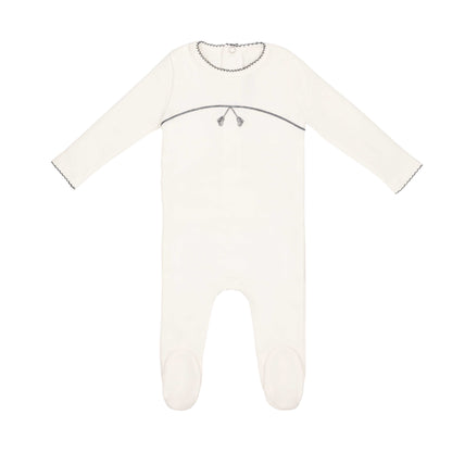Mini Embroidered Tassle Onesie -Light Blue