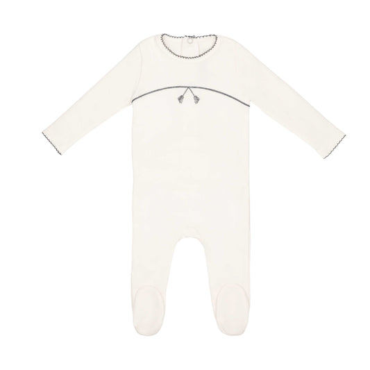 Mini Embroidered Tassle Onesie -Light Blue