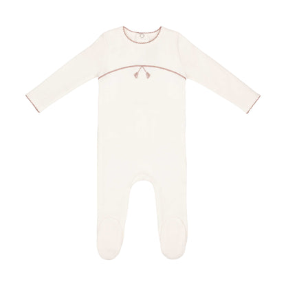 Mini Embroidered Tassle Onesie- Light Pink