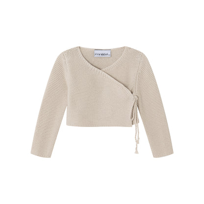 Taupe Wrap Cardigan - Boys