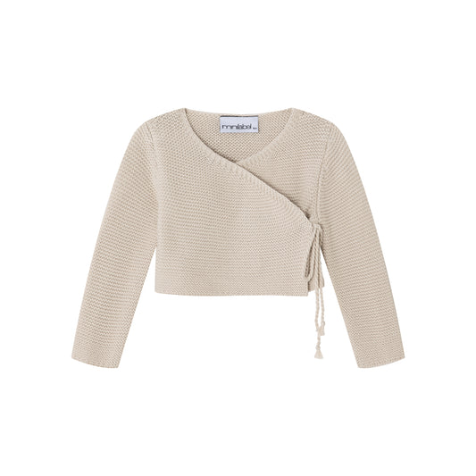 Taupe Wrap Cardigan - Boys