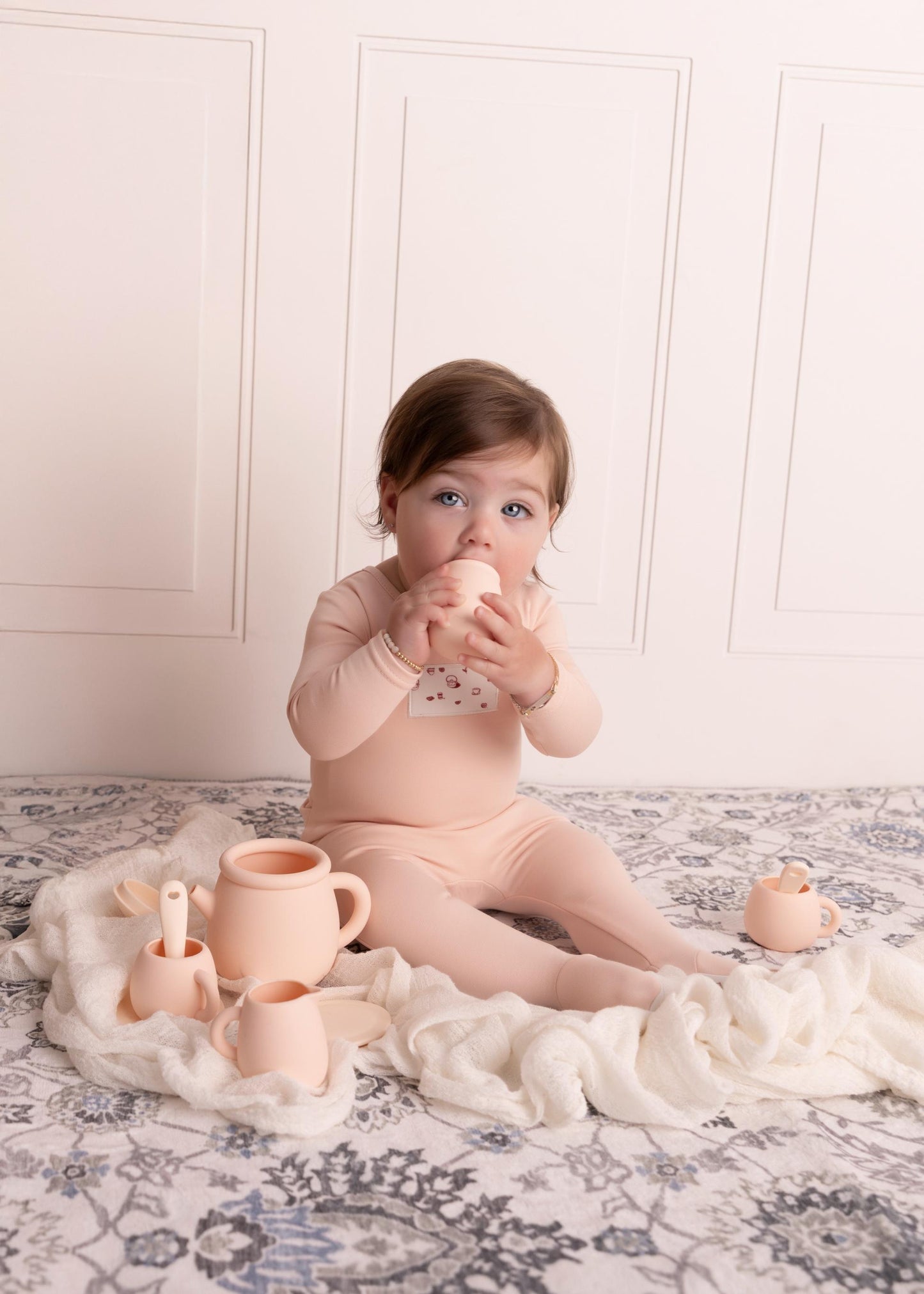 Girls Tea Print Footie