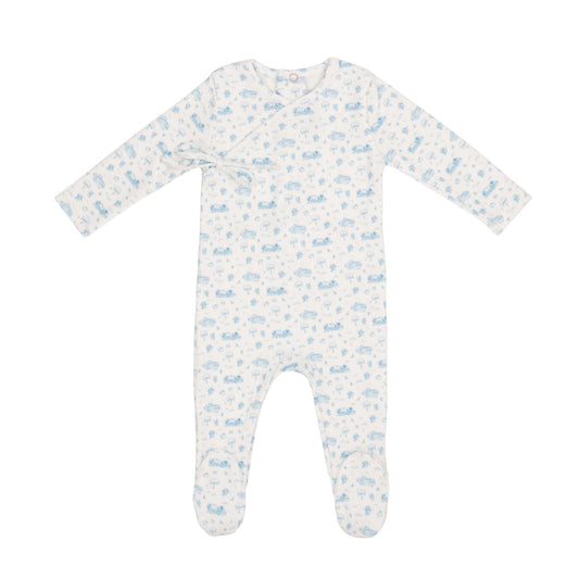 Toile Garden Print Footie-Boys