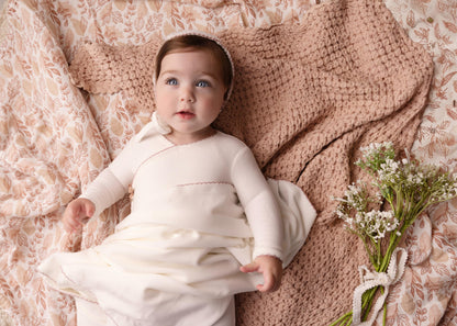 Classic Velour Kimono Footie-Girl