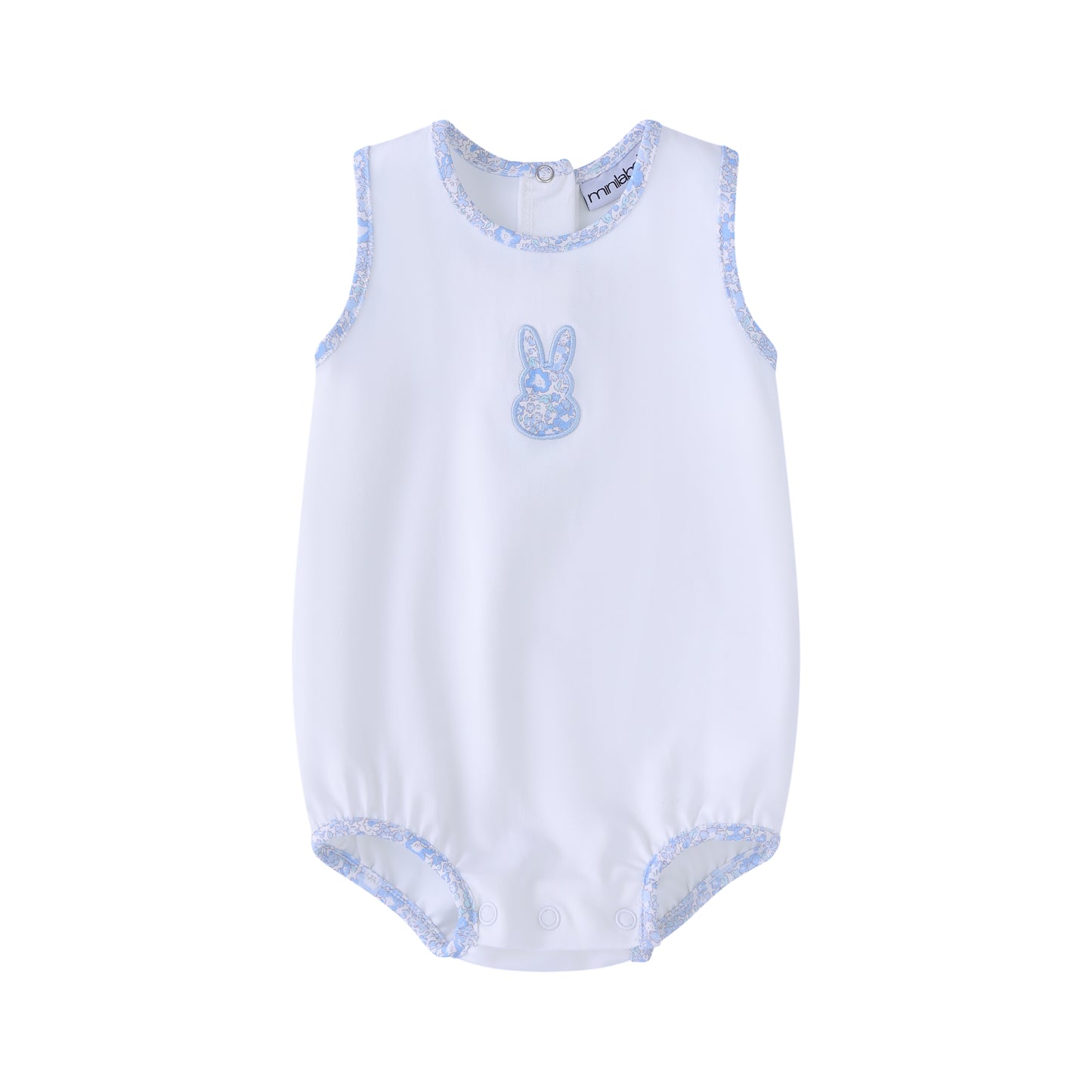 White Liberty Bunny Romper-Boys
