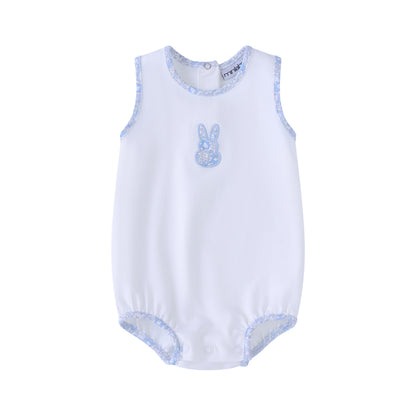 White Liberty Bunny Romper-Boys