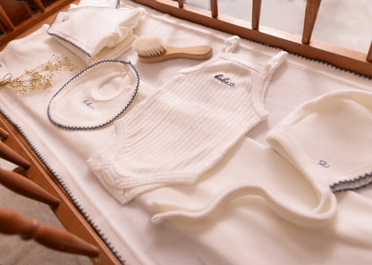 White Classic Velour Set - Boys