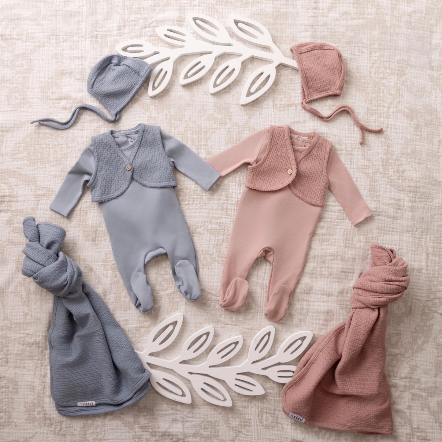 Blue Knit Vest- Full Set