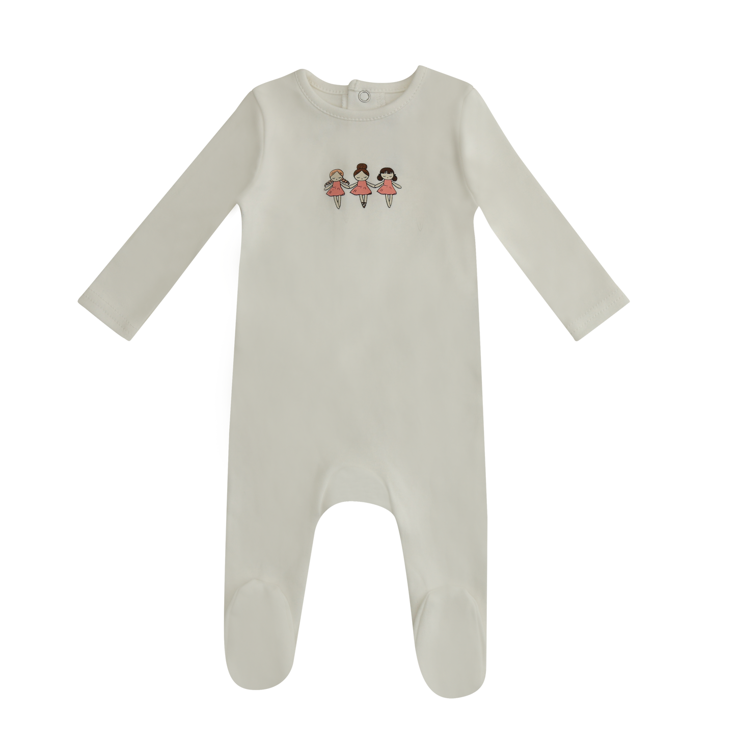 Mini Dancing Dolls Footie - White