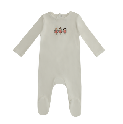 Mini Dancing Dolls Footie - White